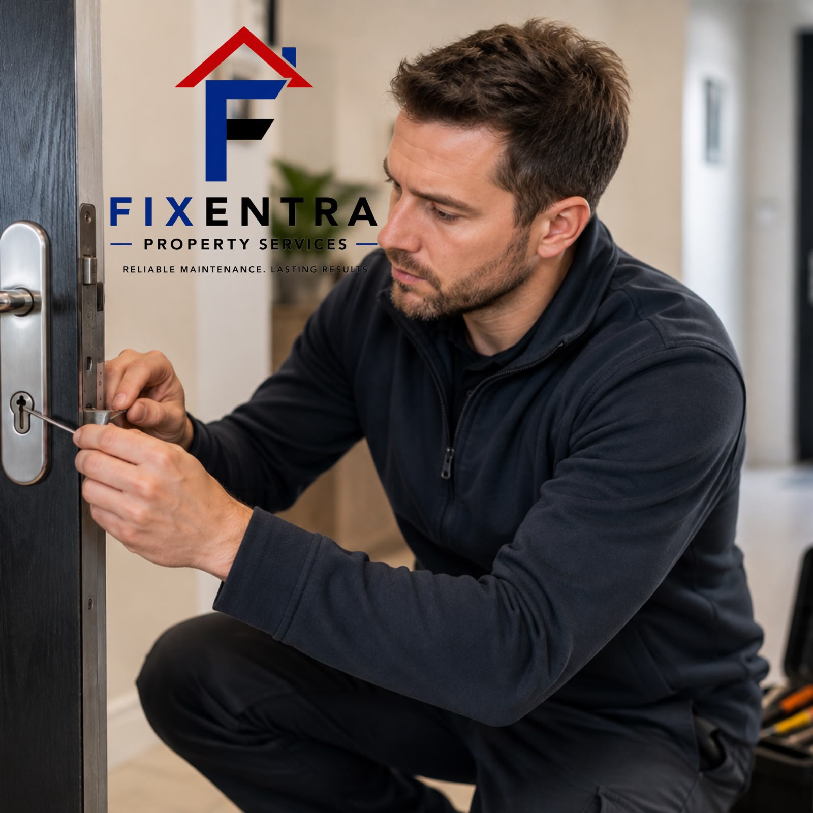 Fixentra property services professional attending a property